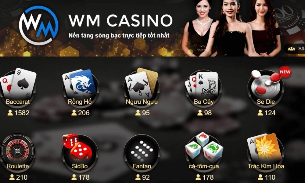 Kho game cá cược tại WM Casino